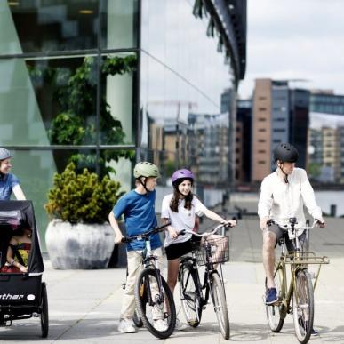 Family biking